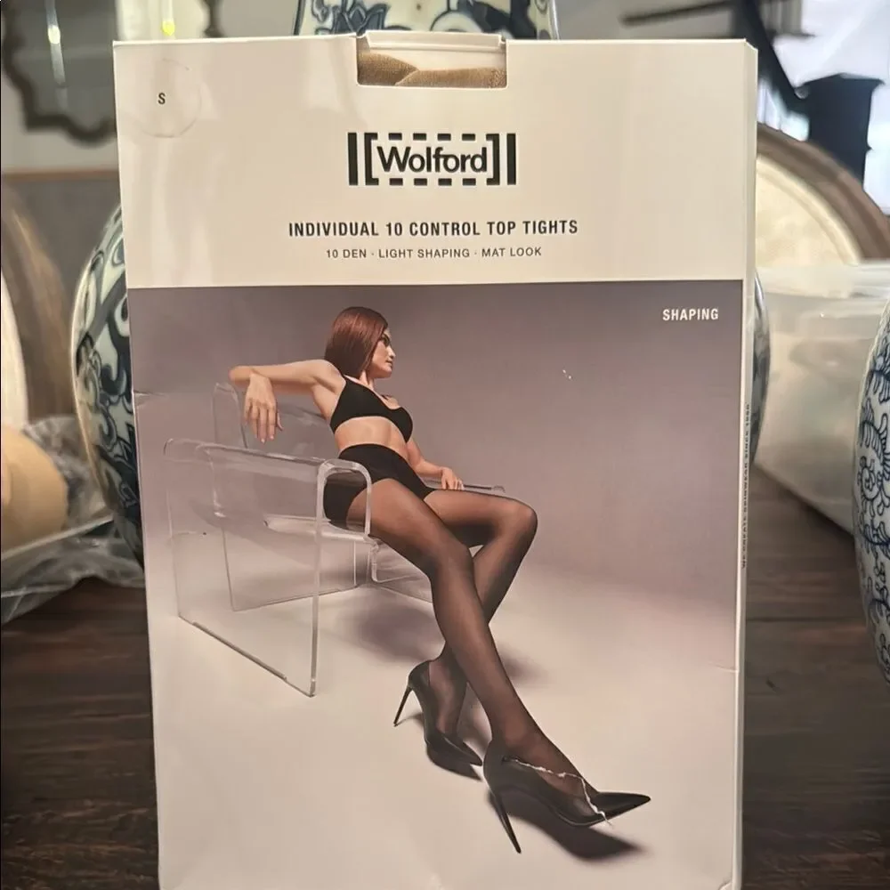 Wolford Control Top Tights Sand size small